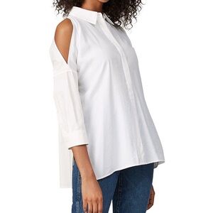 K/F KaufmanFranco Collective Cold Shoulder Button Down